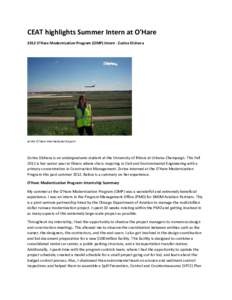 Microsoft Word - ceat highlights Summer Intern at Ohare 2012.docx