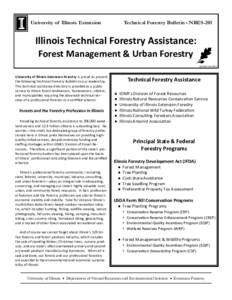 University of Illinois Extension  Technical Forestry Bulletin  NRES-201 Illinois Technical Forestry Assistance: Forest Management & Urban Forestry