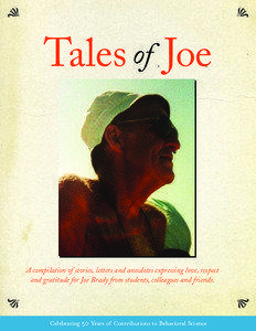 Tales of Joe  A compilation of stories, letters and anecdotes expressing love, respect