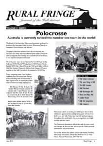 VOLUME 17 ISSUE 2	  Polocrosse June 2010