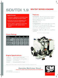 SDI/TDI 1.9  SDI/TDI Series Engine