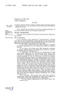I l l STAT[removed]PUBLIC LAW[removed]—DEC. 1, 1997 Public Law[removed]105th Congress