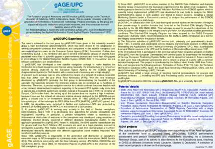gAGE/UPC gAGE /UPC http://www.gage.es Contact to: [removed]