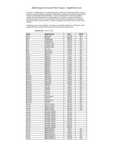 Commerical HVAC Eligible Boiler List May 2015