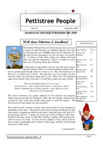 Pettistree People Issue 47 September[removed]Deadline for next issue is November 8th 2009