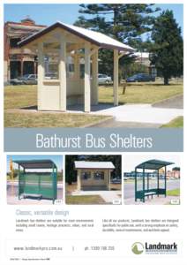 Bathurst Bus Shelters  2.2m x 2.2m | K703 K103  3.6m x 3.3m | K701