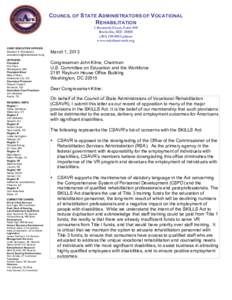 Microsoft Word - CSAVR Letter-Congressman Kline[removed]docx