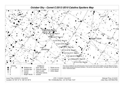 October Sky - Comet C/2013 US10 Catalina Spotters Map  -50° E