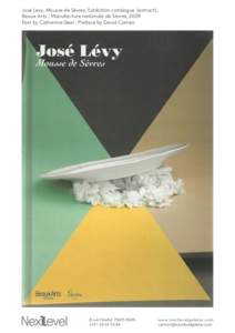 José Lévy, Mousse de Sèvres, Exhibition catalogue (extract), Beaux Arts ; Manufacture nationale de Sèvres, 2009 Text by Catherine Geel ; Preface by David Caméo 8 rue CharlotPARIS +