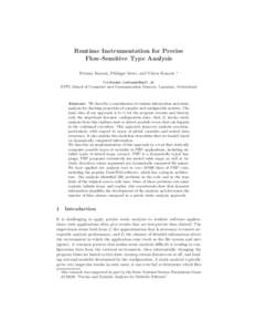 Runtime Instrumentation for Precise Flow-Sensitive Type Analysis