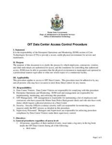 Computer security / Crime prevention / American Association of State Colleges and Universities / Klamath Falls /  Oregon / Oregon Institute of Technology / Access control / Data center / Security guard / Authorization / Security / Computing / Concurrent computing