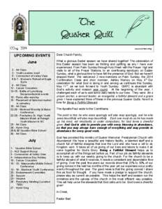 The Quaker Quill May 2014 www.qmpc.org