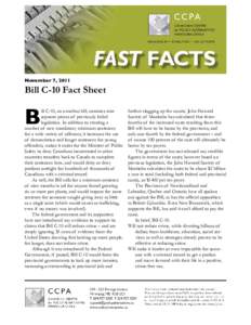 November 7, 2011  Bill C-10 Fact Sheet B