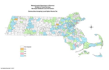 Massachusetts Department of Revenue Division of Local Services Municipal Databank/Local Aid Section Communities Accepting Local Option Rooms Tax  Shirley