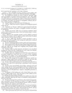 CHAPTER 42 Substitute for SENATE BILL No. 82 AN ACT concerning the healing arts act; amending K.S.A[removed]and K.S.A[removed]Supp[removed]and repealing the existing sections.  Be it enacted by the Legislature of the Sta