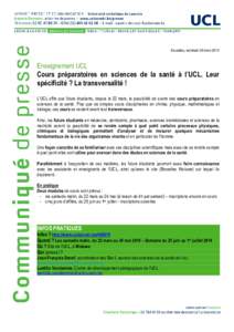 [removed]Cours preparatoires UCL medecine-reddot