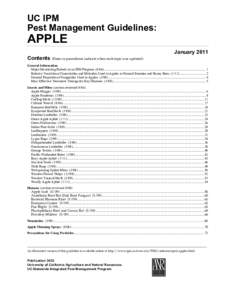 UC IPM Pest Management Guidelines: APPLE  January 2011