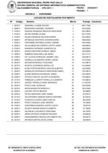 UNIVERSIDAD NACIONAL PEDRO RUIZ GALLO OFICINA GENERAL DE SISTEMAS INFORMATICOS ADMINISTRATIVOS FECHA : 2do EXAMEN PARCIAL - CPUI PAGINA : 1