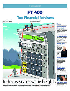 FT SPECIAL REPORT  FT 400 Top Financial Advisers Wednesday March