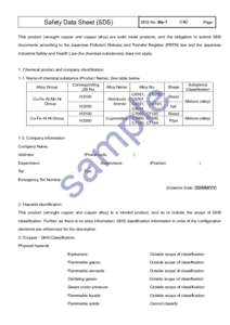 Toxicology / Hazardous materials / Hazard analysis / Toxicity / Globally Harmonized System of Classification and Labelling of Chemicals / Material safety data sheet / Explosive material / GHS hazard pictograms / Safety / Occupational safety and health / Health