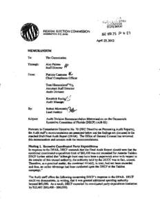 SCCRETARlAii FEDERAL ELECTION COMMISSION WASHINGTON, D.C[removed]APR 25 P