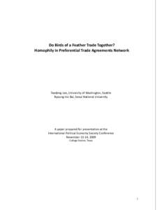 International relations / Gains from trade / Preferential trading area / PTAS / Trade diversion / Paul Krugman / Trade creation / Homophily / Trade pact / International trade / Economics / Business