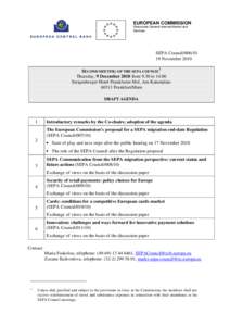 Draft agenda for the SEPA Council meeting, 9 December 2010