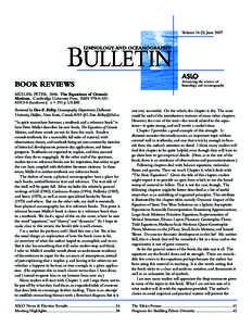 Volume[removed]June[removed]BULLETIN LIMNOLOGY AND OCEANOGRAPHY  BOOK REVIEWS