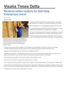 Visalia Times Delta Renteria rallies realtors for Self-Help Enterprises event Luis Hernandez March 19, 2015