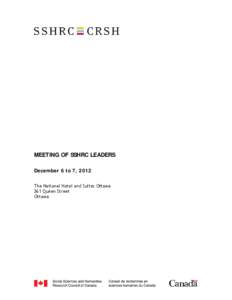 Microsoft Word - SSHRC Leaders Meeting Report December 2012_FinalE