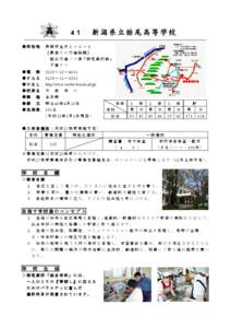 4１ ●所在地 新潟県立栃尾高等学校  長岡市金沢１－２－１