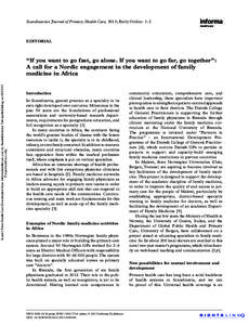 Scandinavian Journal of Primary Health Care, 2013; Early Online: 1–2  EDITORIAL Scand J Prim Health Care Downloaded from informahealthcare.com by Statsbiblioteket Tidsskriftafdeling onFor personal use only.