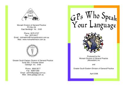 GPs Who Speak Your Language Booklet April 2006