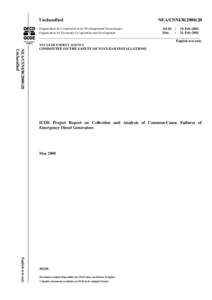 Unclassified  NEA/CSNI/R[removed]OLIS : 19-Feb-2001 Dist.