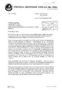 URGENTE PONTIFICIA UNIVERSIDAD CATOLICA DEL PERU RECTORADO No[removed]R.-