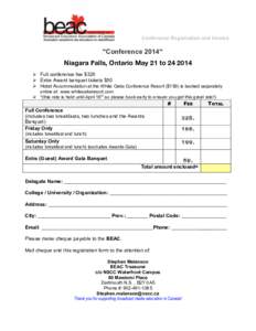 Conference Registration and Invoice  