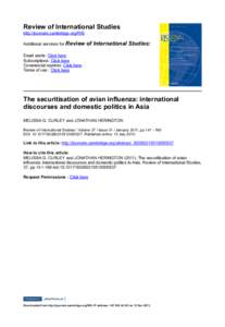 Review of International Studies http://journals.cambridge.org/RIS Additional services for Review of International Studies: Email alerts: Click here Subscriptions: Click here Commercial reprints: Click he