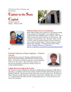 USC School of Policy, Planning, and Development Update in the State Capital Volume 2, Issue #4