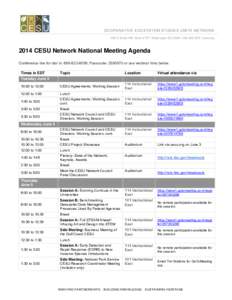 Microsoft Word - 2014CESUNetworkNationalMeetingAgenda