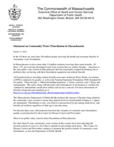 The Commonwealth of Massachusetts Executive Office of Health and Human Services Department of Public Health 250 Washington Street, Boston, MA[removed]DEVAL L. PATRICK GOVERNOR