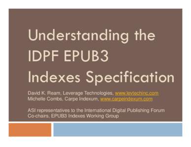 Microsoft PowerPoint - Understanding the Indexes Spec.ppsx