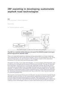 IRF assisting in developing sustainable asphalt road technologies RSS  First published in World Highways