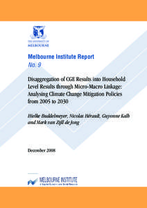 Climate change in Australia / Computable general equilibrium / Economic model / Garnaut Climate Change Review / Microsimulation / IPCC Third Assessment Report / Macroeconomic model / Climate change mitigation / General equilibrium theory / Climate change / Macroeconomics / Climate change policy