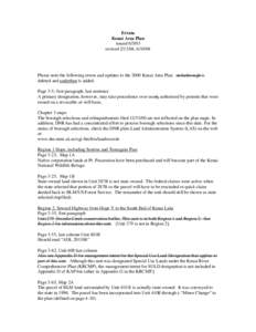 Errata Kenai Area Plan issued[removed]revised[removed], [removed]Please note the following errors and updates to the 2000 Kenai Area Plan. strikethrough is