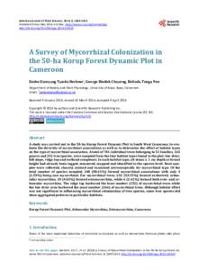 A Survey of mycorrhizal colonization in the 50-ha Korup Forest Dynamic Plot in Cameroon