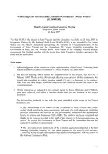 Minute of the Technical Steering Commitment Meeting
