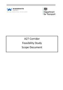A27 Corridor Feasibility Study Scope Document