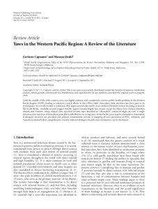 Hindawi Publishing Corporation Journal of Tropical Medicine Volume 2011, Article ID[removed], 15 pages