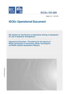 IECEx OD 009 Edition[removed]IECEx Operational Document