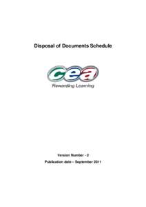 Disposal of Documents Schedule